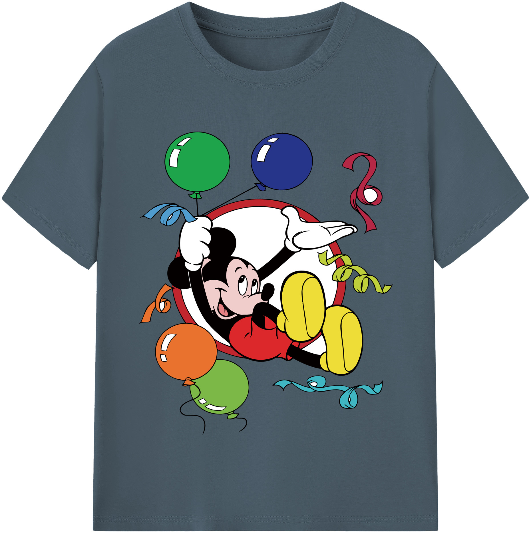 （画像用） ミッキーマウス Mickey Mouse 綿100％半袖Tシャツ（フロントプリント）